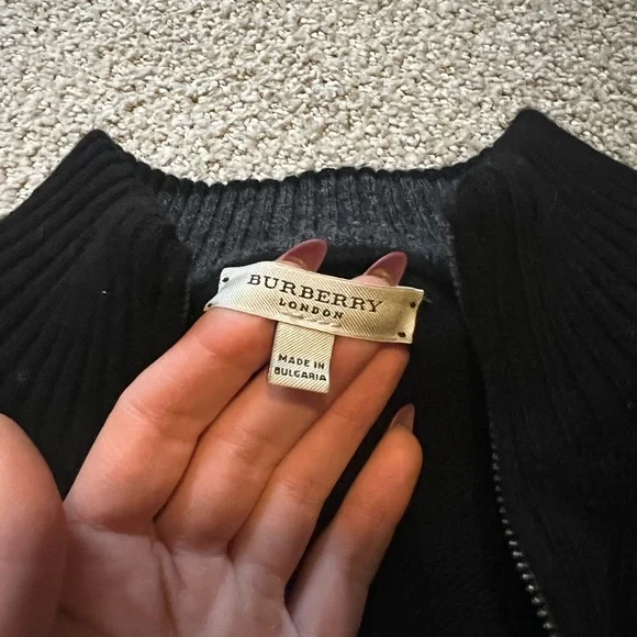 Burberry half zip sweater